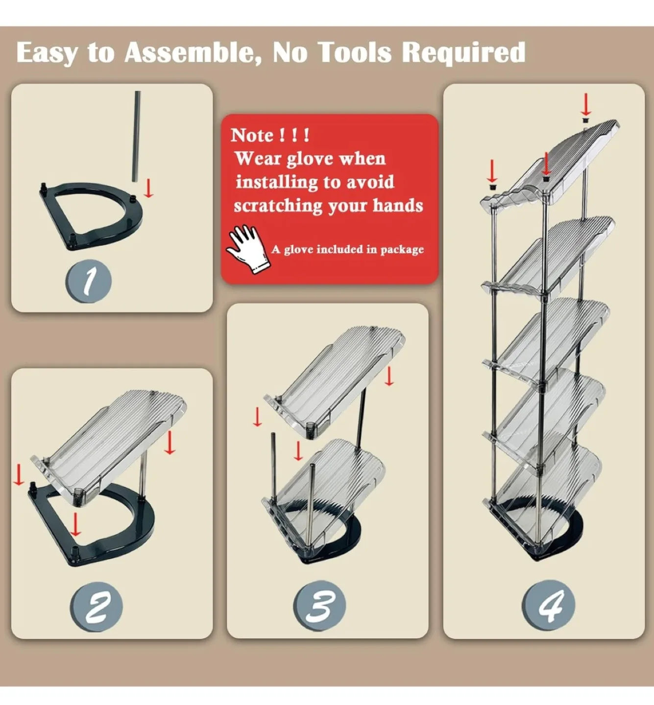 Pack of 2 Innovative Shoe Rack - Space Saving Design image indicator(6)