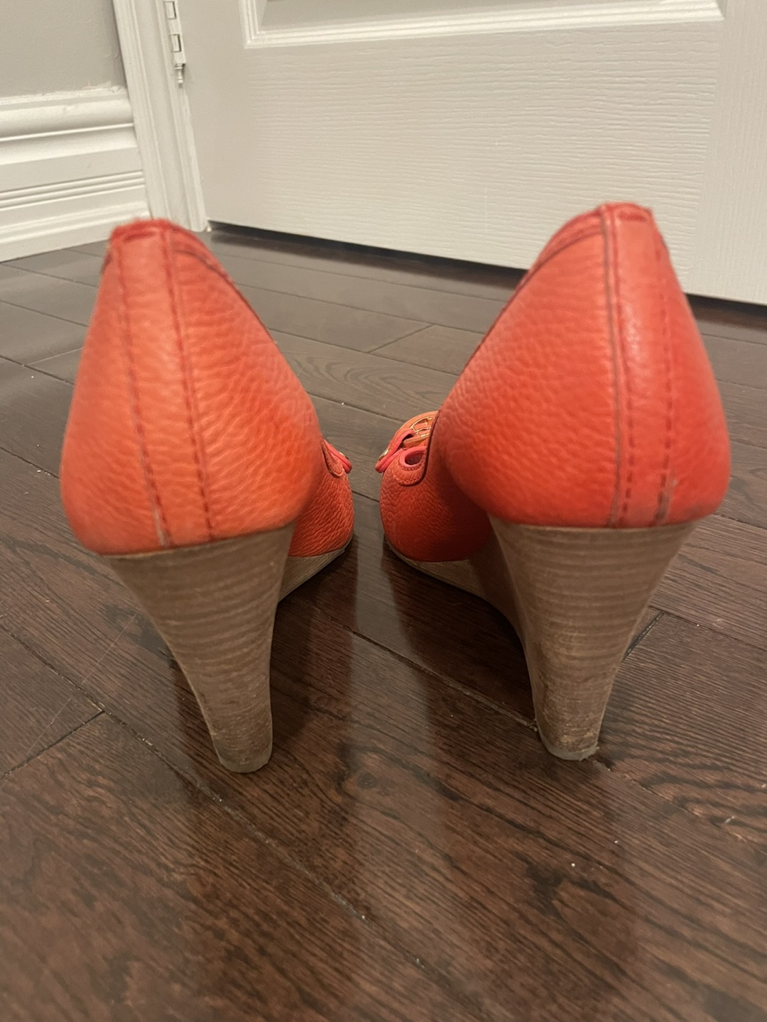 Tory Burch Orange Wedge Heel Shoes - photo 3