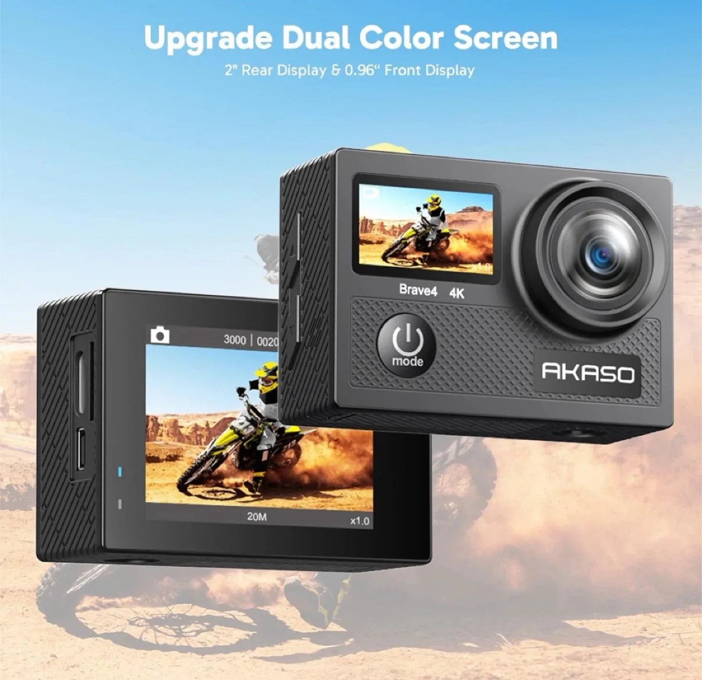 AKASO Brave 4 Action Camera with Waterproof Floating Hand Grip thumbnail