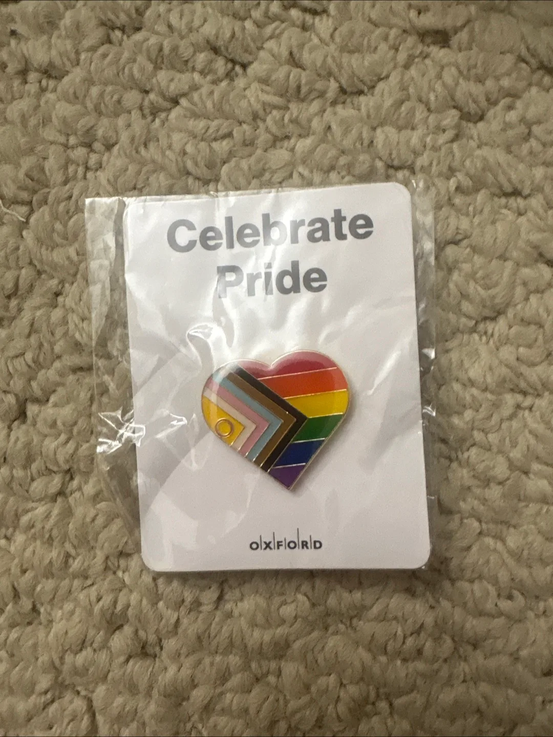 Oxford Celebrate Pride Heart Pin - New! thumbnail