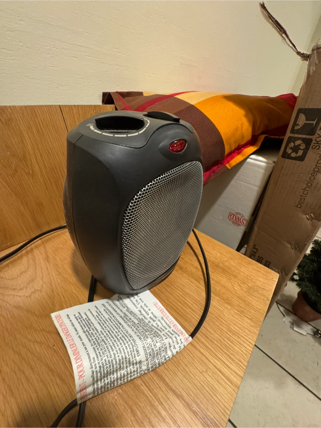 Portable Electric Space Heater - Black
