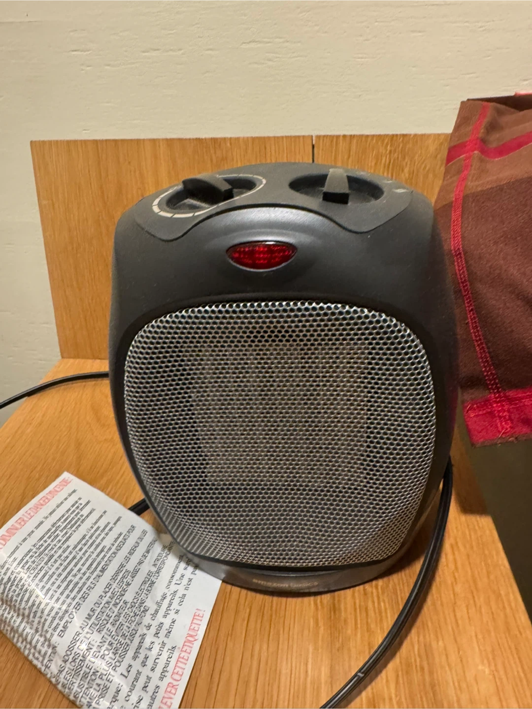 Portable Electric Space Heater - Black - photo 3