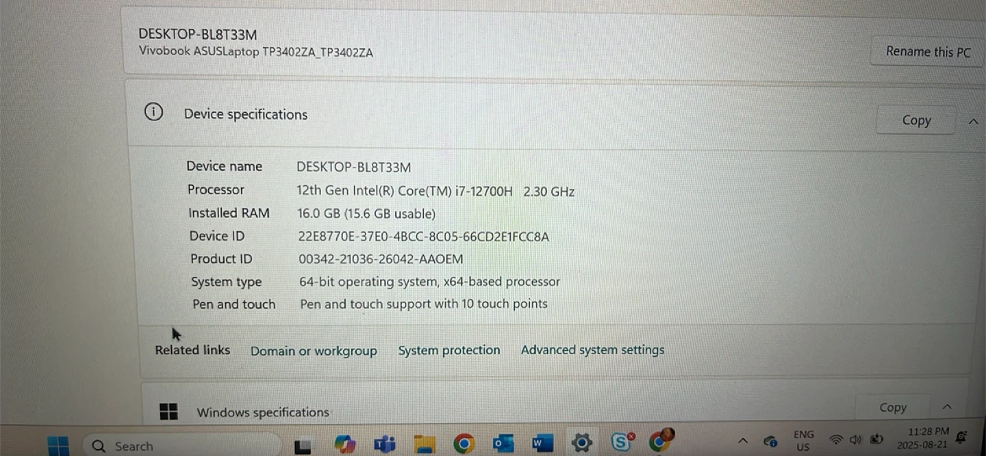 ASUS Vivobook TP3402ZA Laptop - photo 2