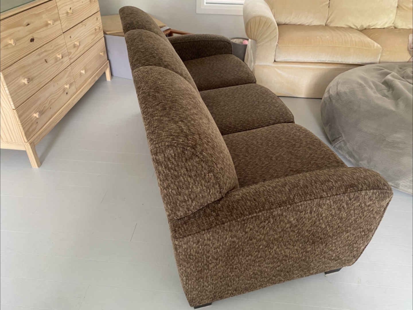 Brown Three Seater Sofa - photo 4