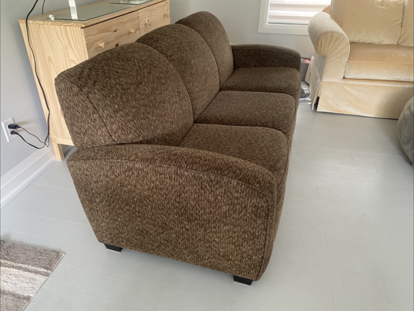 Brown Three Seater Sofa - photo 3