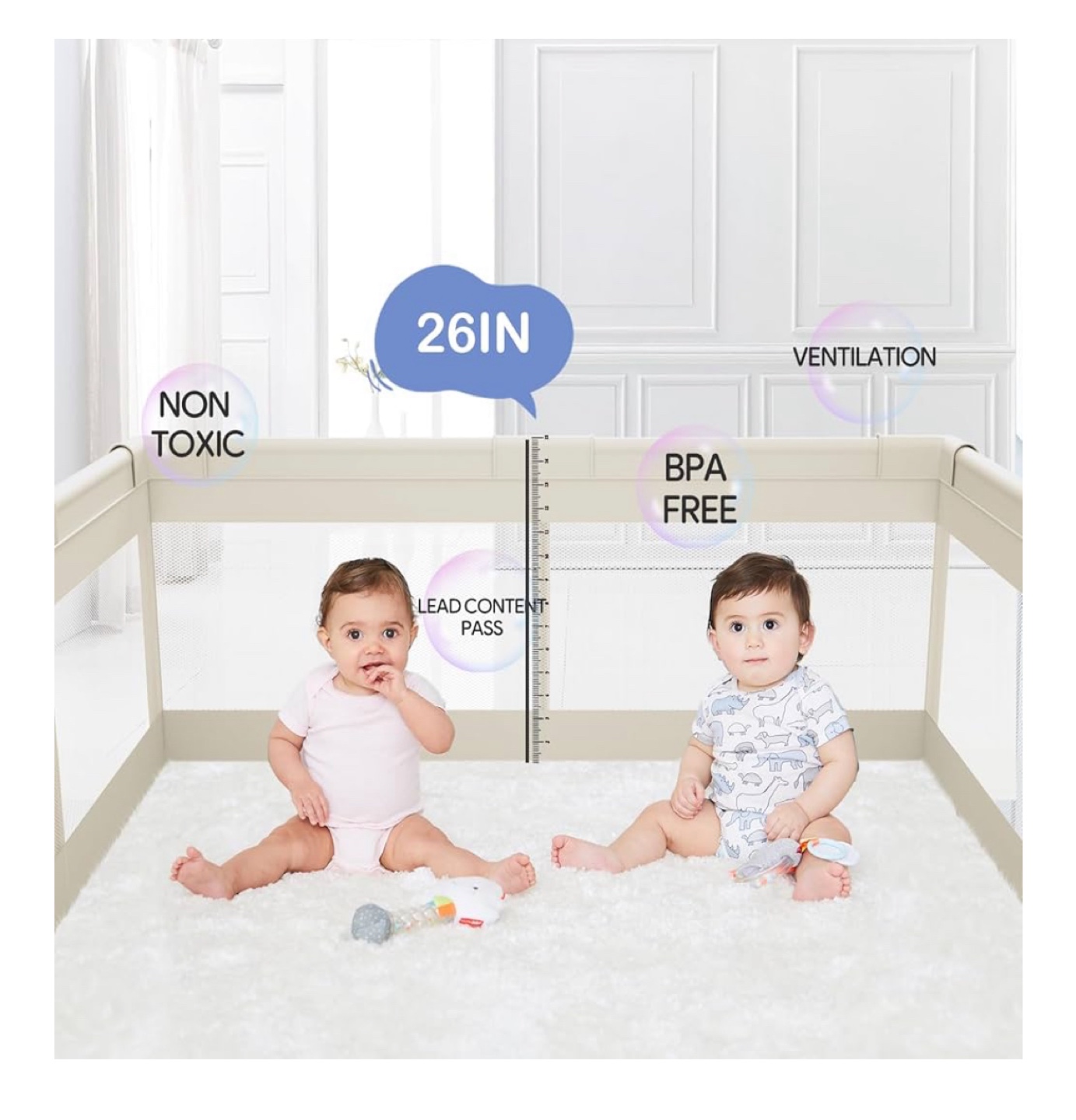 Baby Playpen - Safe Play Area 47x47inch - photo 3