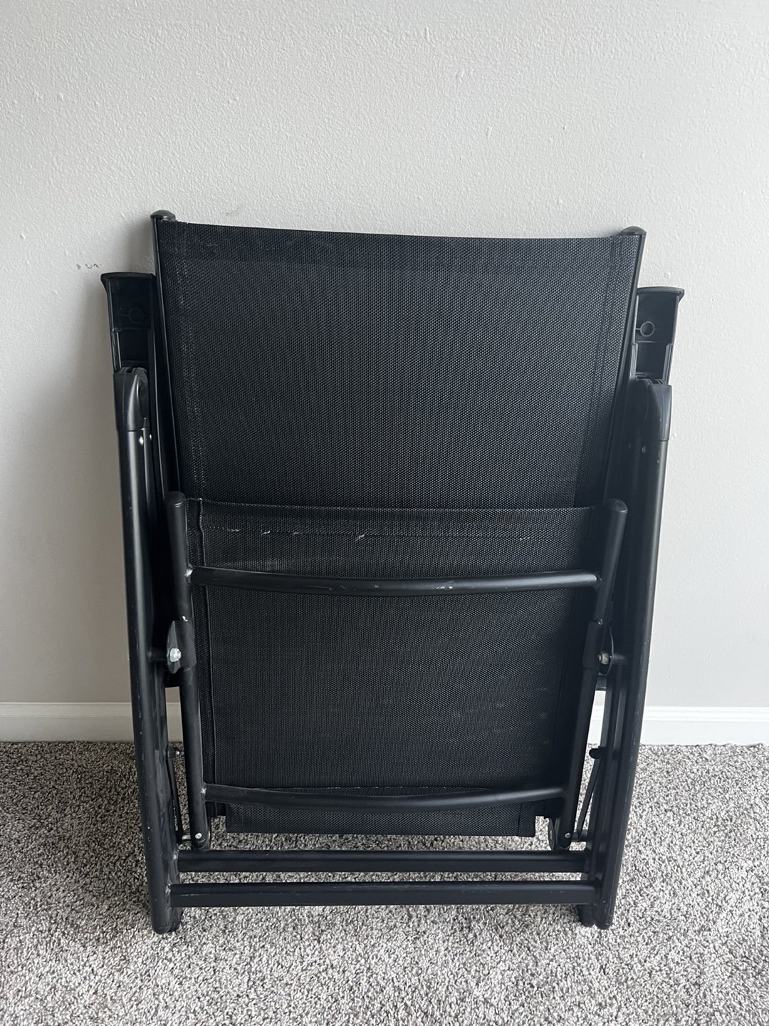 Black Folding Reclining Patio Chair - photo 3