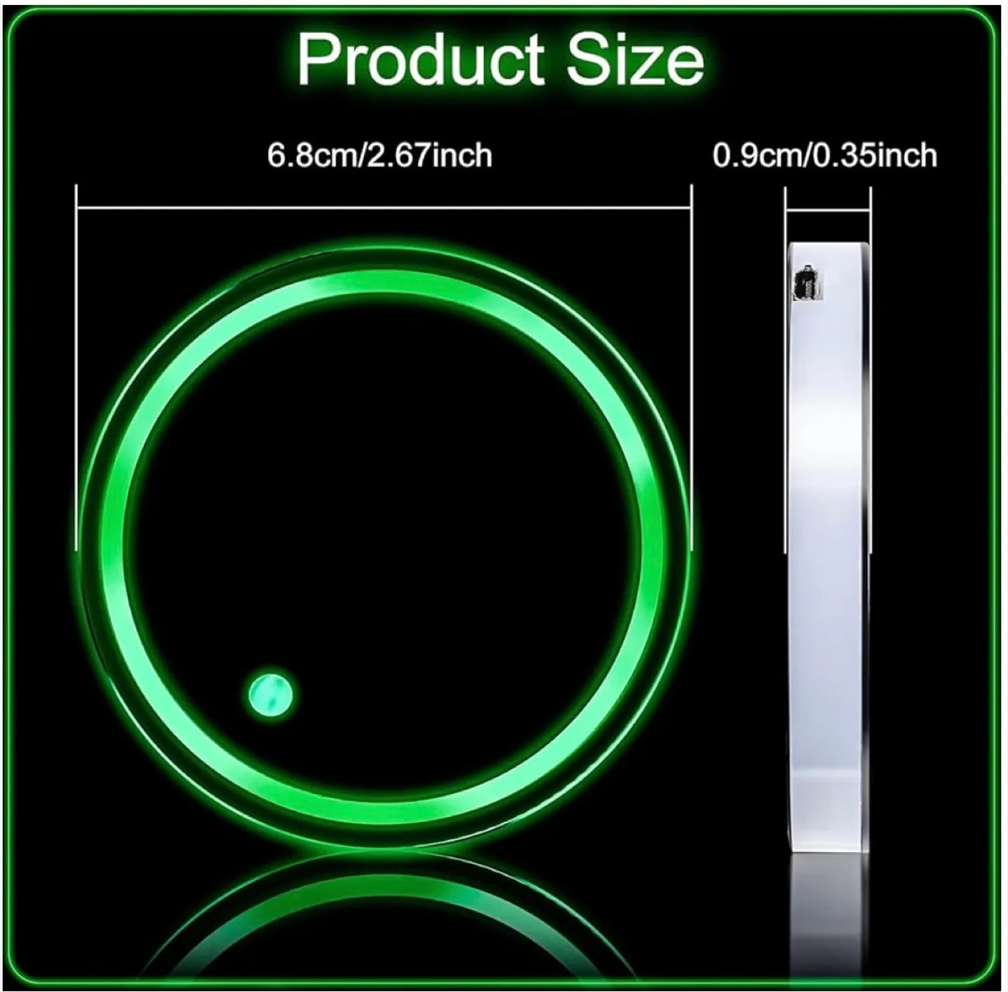 New 2 pieces Tallew LED Car Cup Holder Lights image indicator(3)