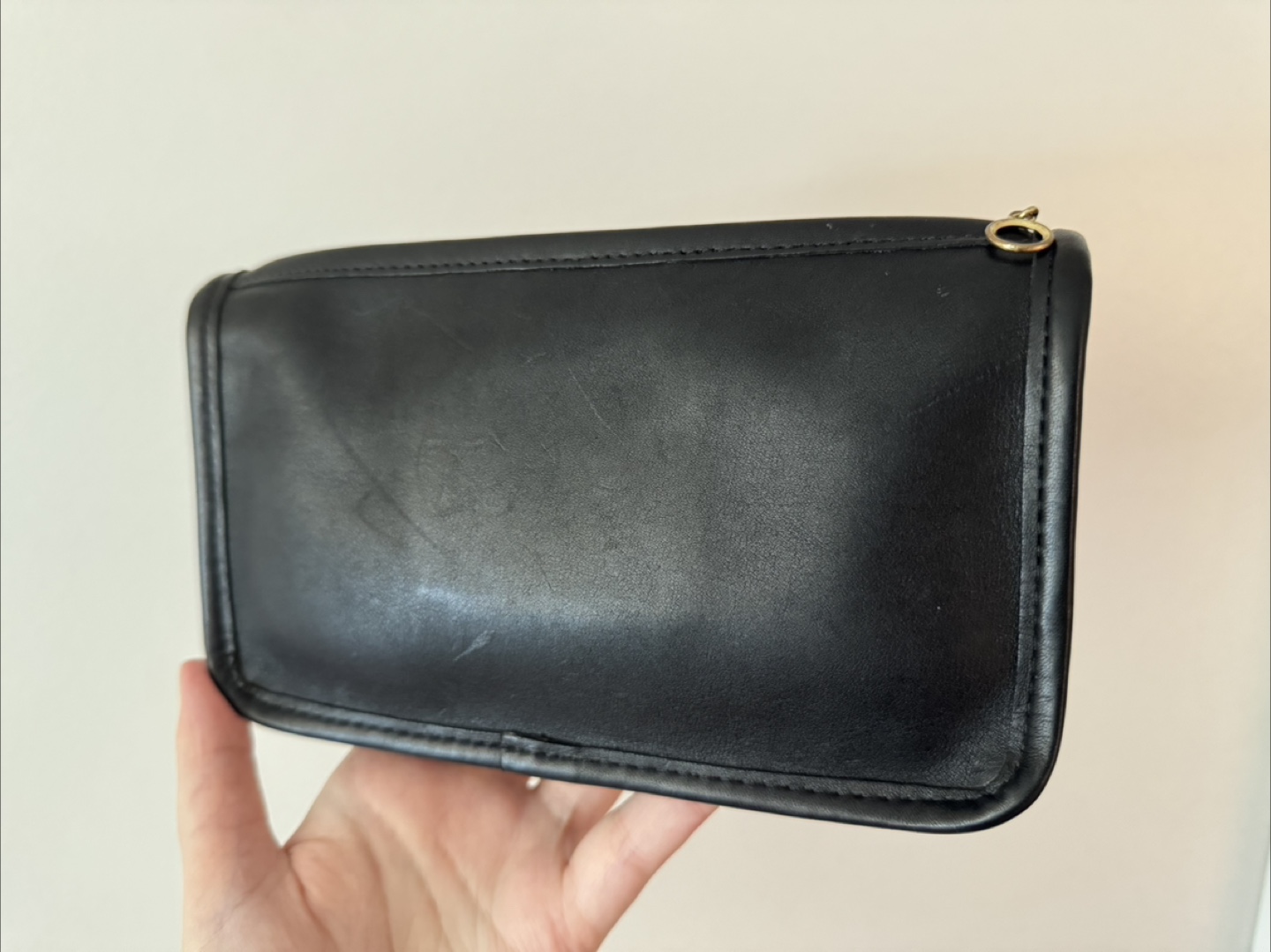 Vintage Coach Chunky Case - Black Leather - photo 2