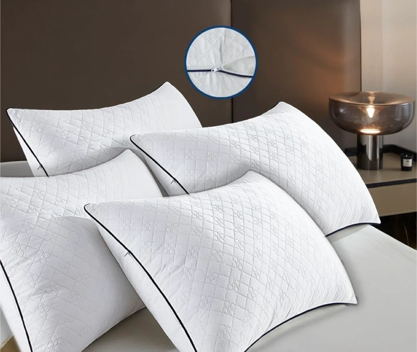 BRAND NEW Queen White Pillow set of 2 image indicator(2)