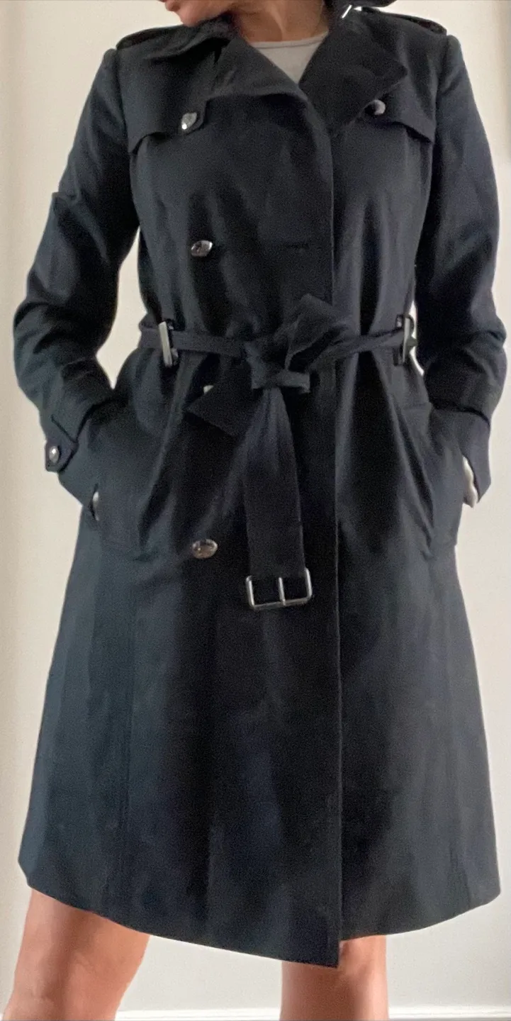 Banana Republic Black Trench Coat image indicator(3)
