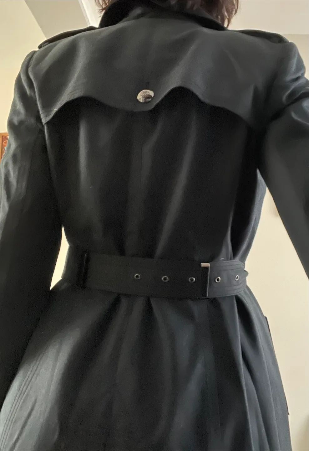 Banana Republic Black Trench Coat image indicator(5)