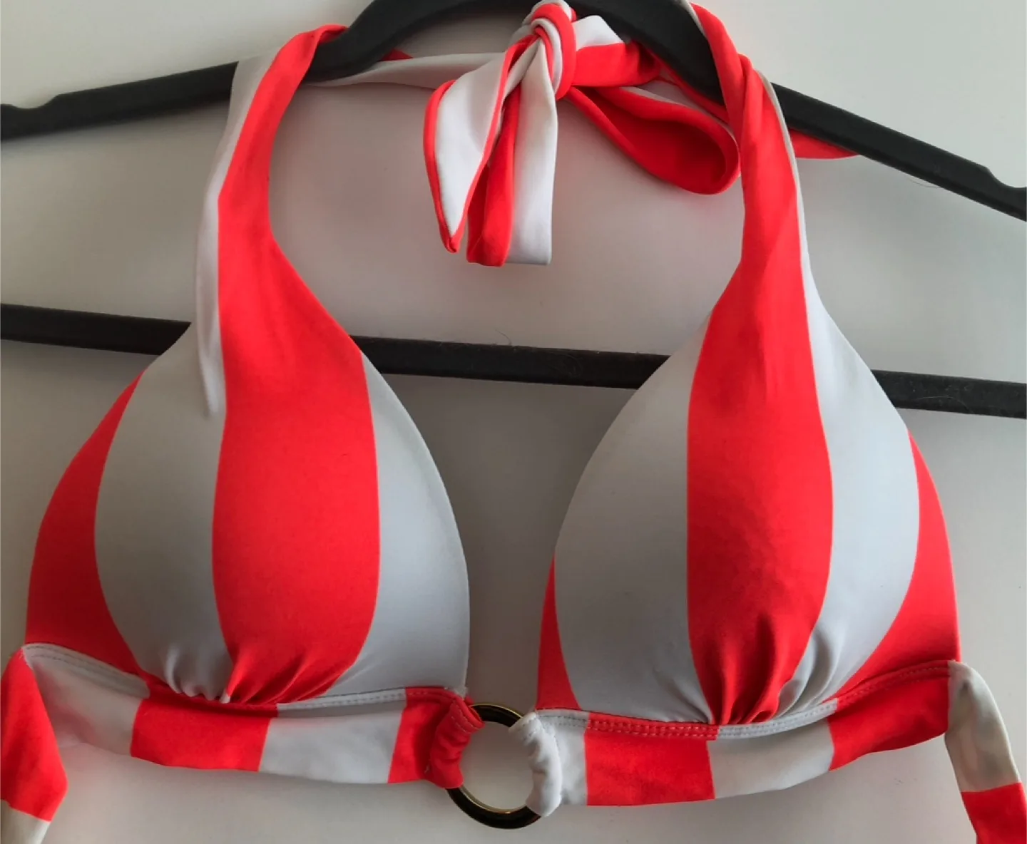 Bikini Lab Orange & White Striped Bikini, Size 8 thumbnail