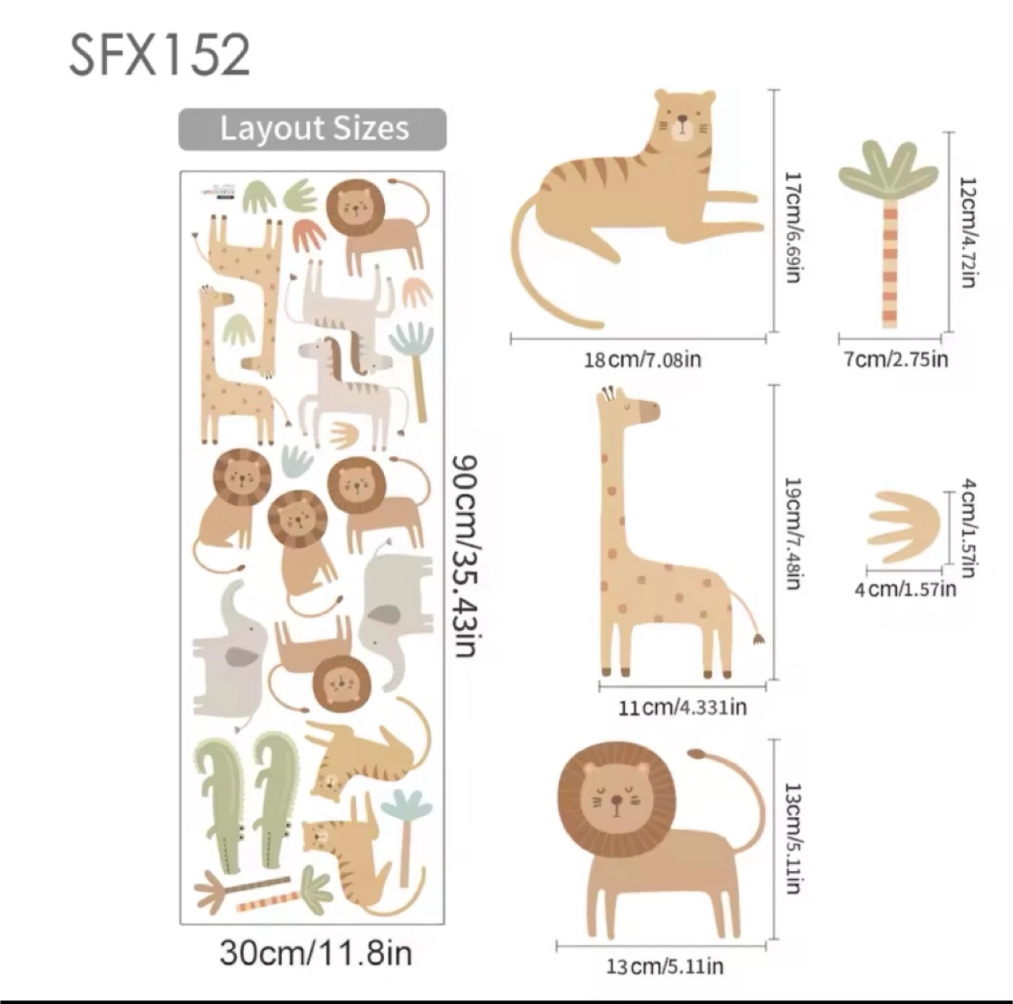 Sprouté Fox Home Decoration Stickers (30x90cm)