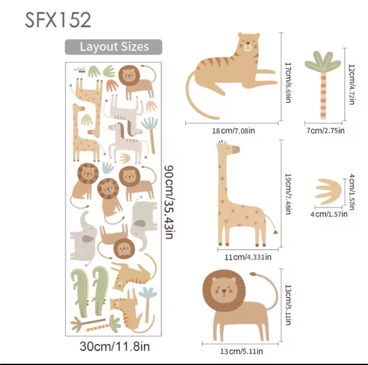 Sprouté Fox Home Decoration Stickers (30x90cm) thumbnail