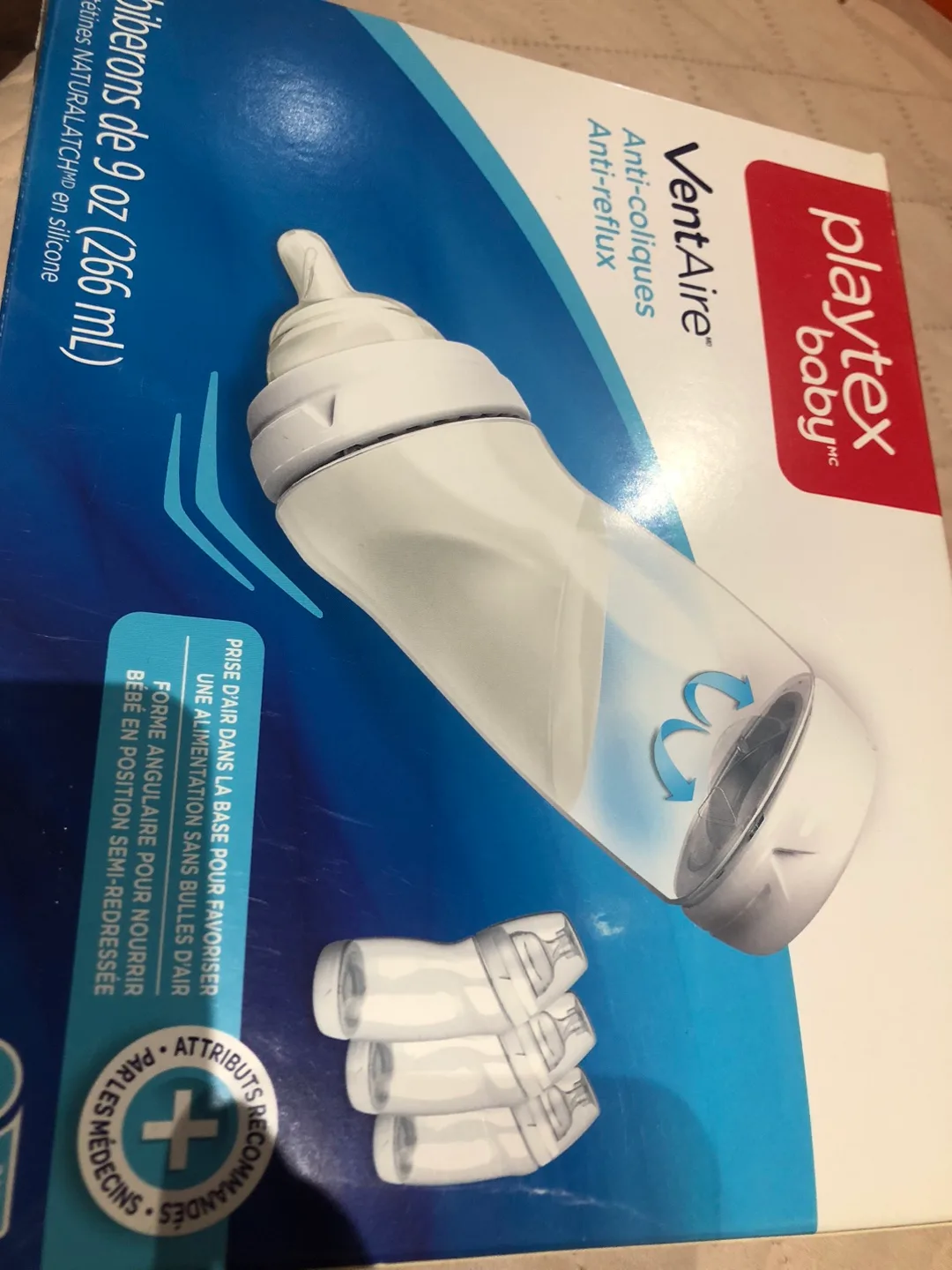 Playtex Baby VentAire Anti-Colic Bottles, 6oz, New