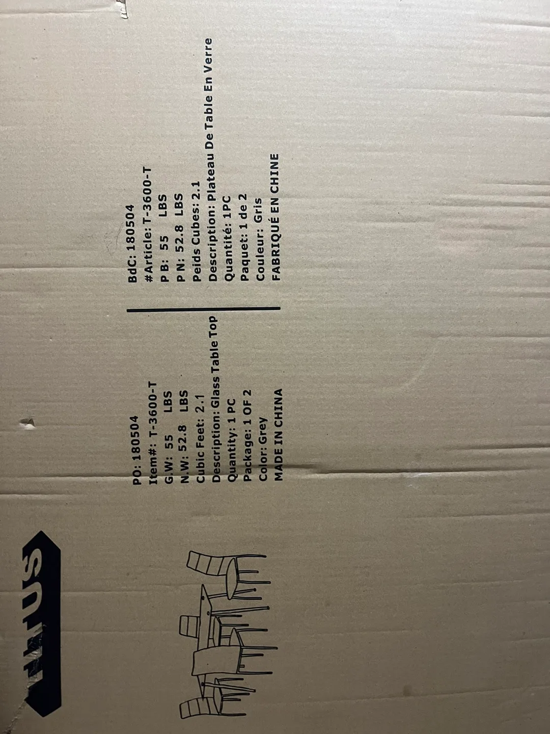 New Titus Glass Table Top - Grey image indicator(4)