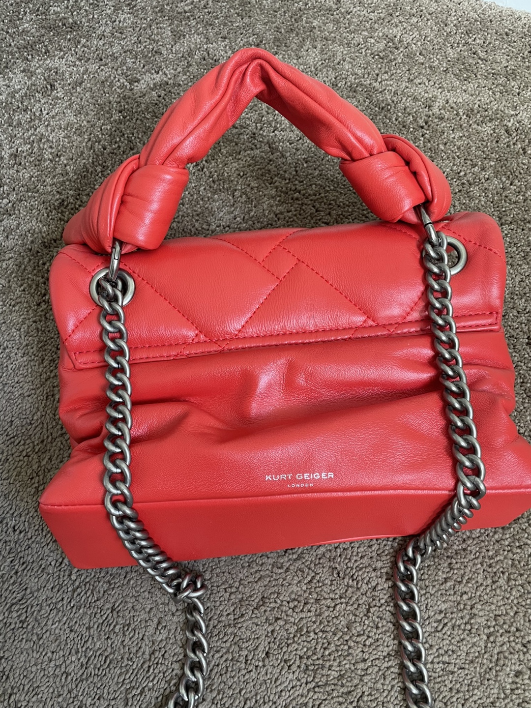 Kurt Geiger Knot Quilted Crossbody Bag - Red - photo 3