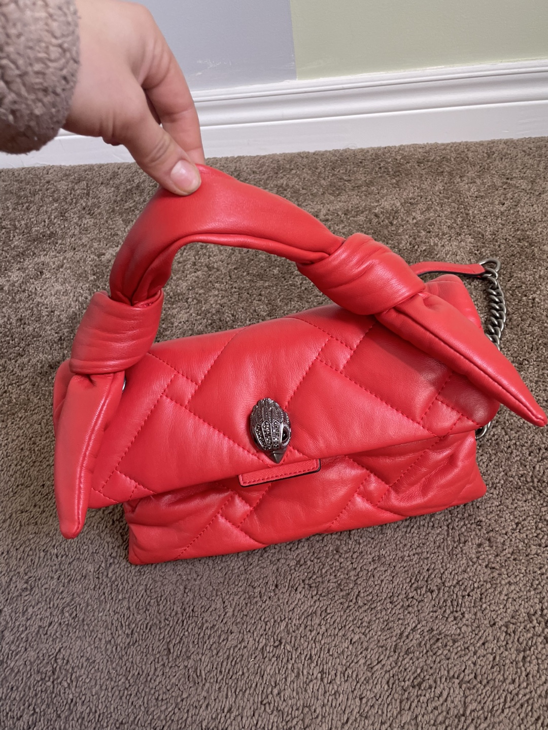 Kurt Geiger Knot Quilted Crossbody Bag - Red - photo 2
