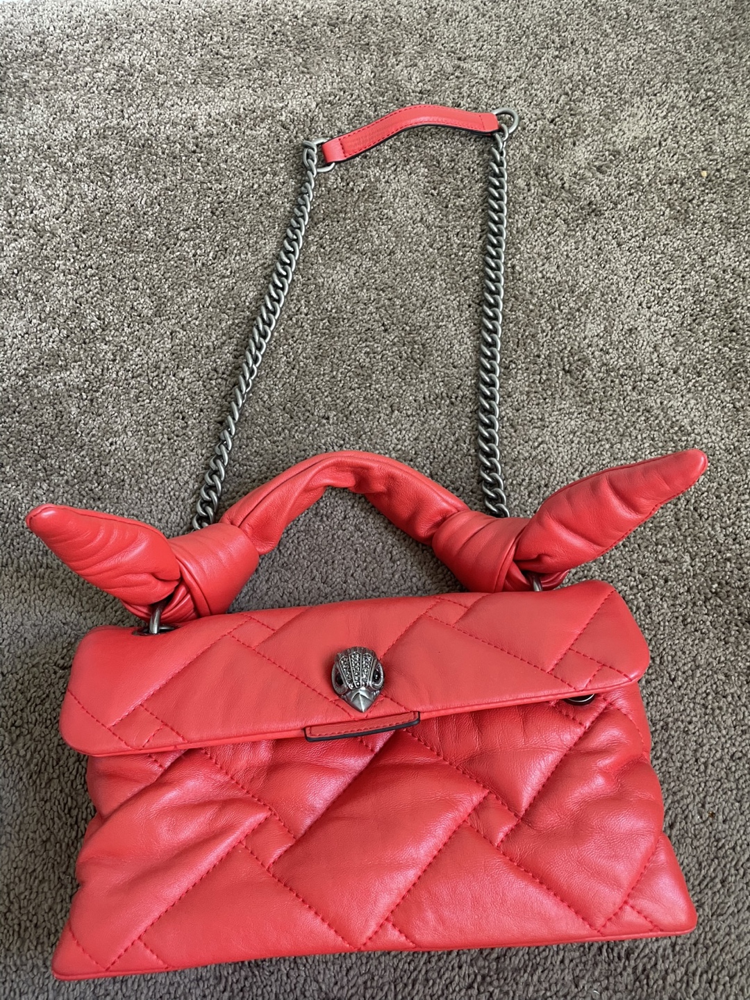 Kurt Geiger Knot Quilted Crossbody Bag - Red