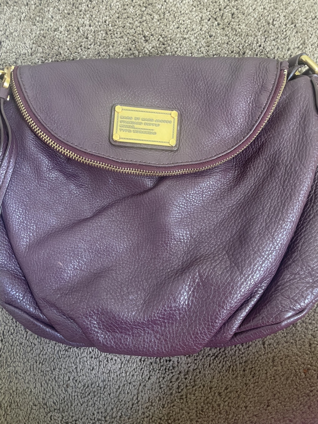 Marc by Marc Jacobs Purple Leather Handbag