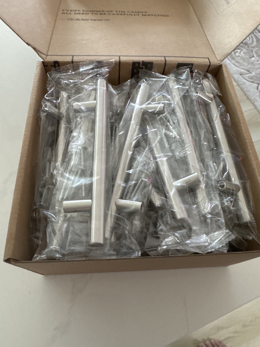 Goldenwarm Brushed Nickel Cabinet Pulls - New