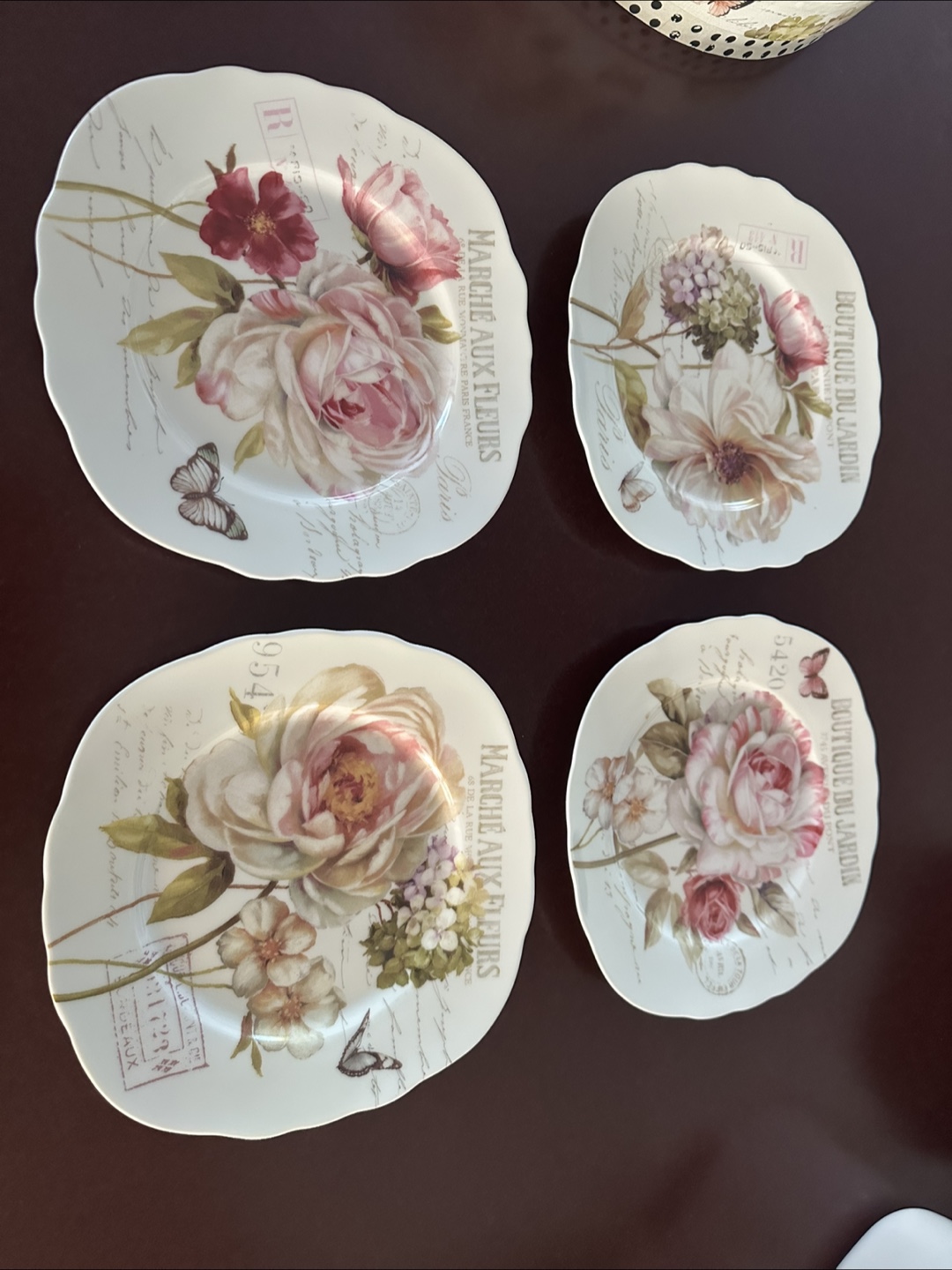 8 Desert Plates and 2 Tier Plate Cake Stand - photo 2