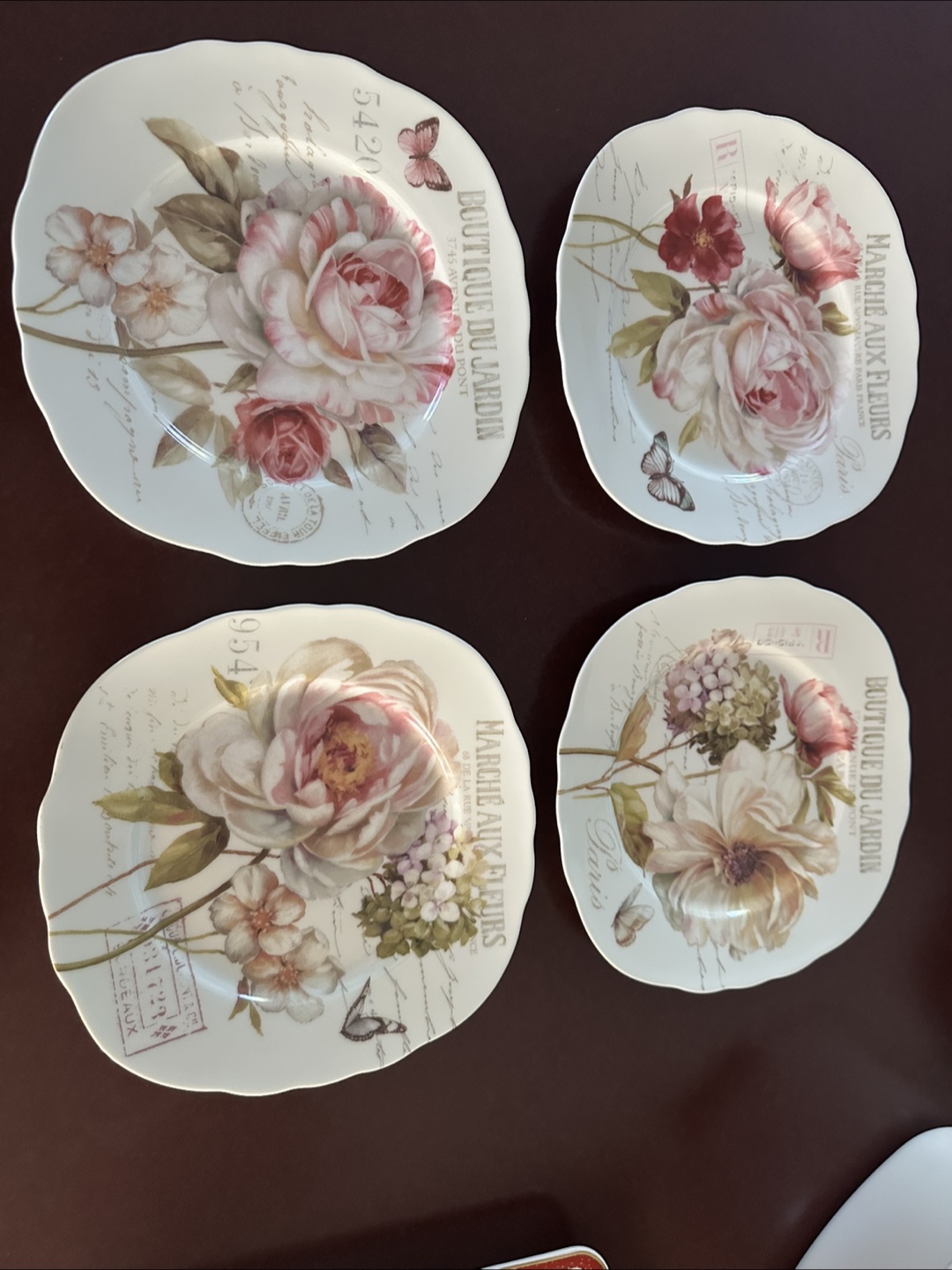 8 Desert Plates and 2 Tier Plate Cake Stand - photo 3