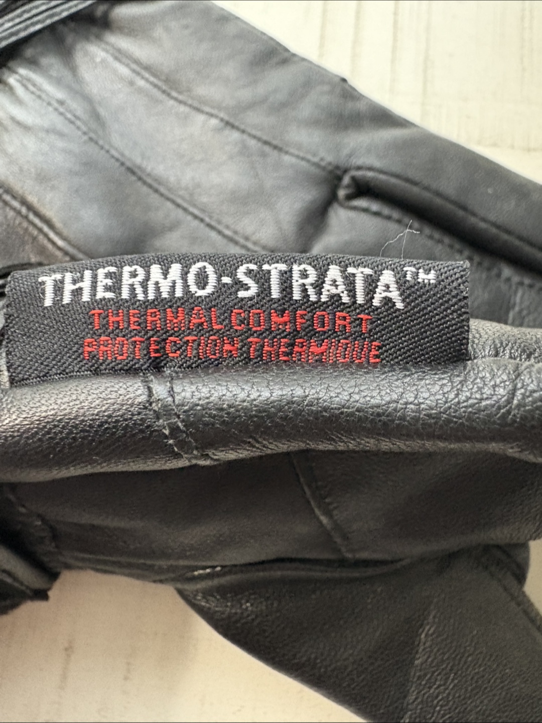 Thermo-Strata Black Leather Gloves - photo 5