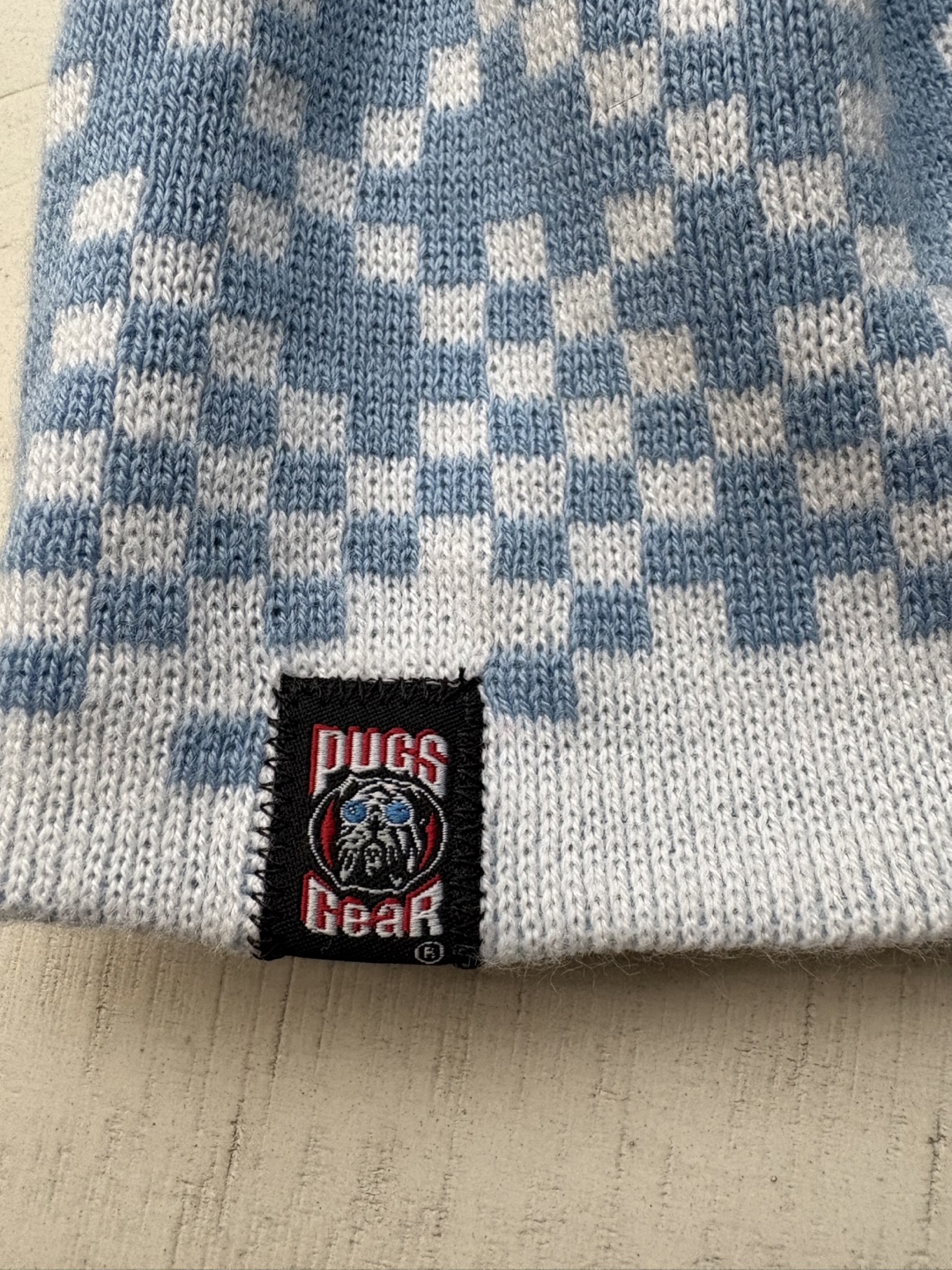 Pugs Gear Beanie - Blue & White Pattern - photo 2
