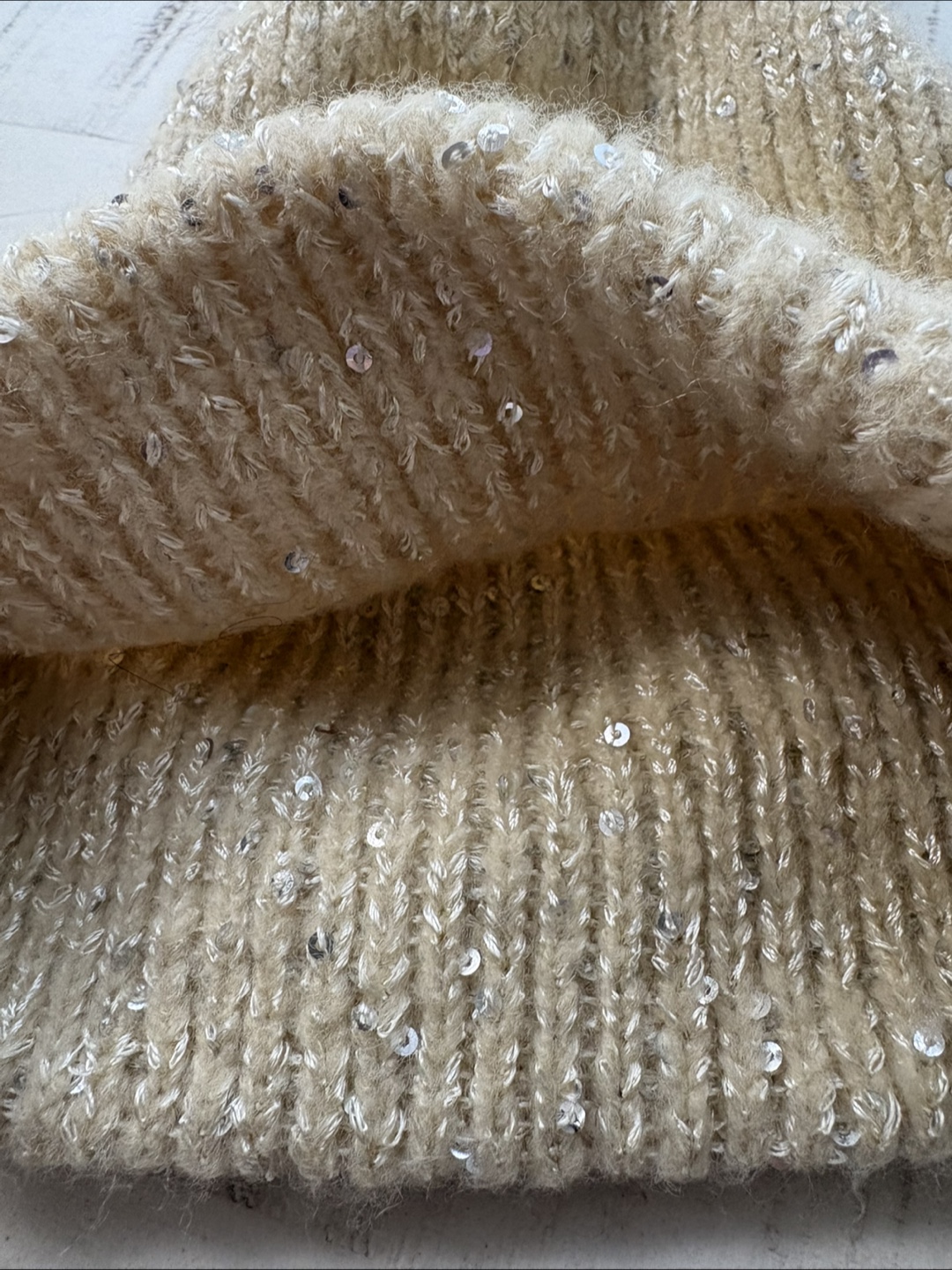 Beige Knit Beanie with Pom Pom - photo 5