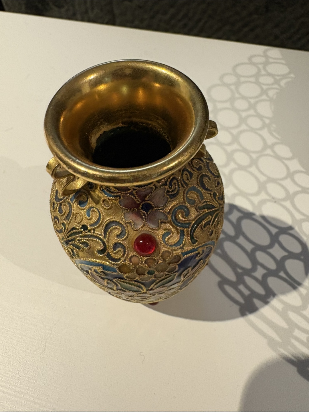 Vintage Miniature Cloisonné Vase - photo 5