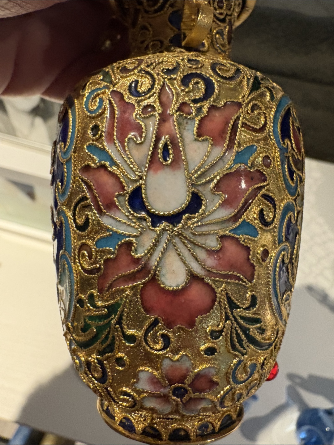 Vintage Miniature Cloisonné Vase - photo 3