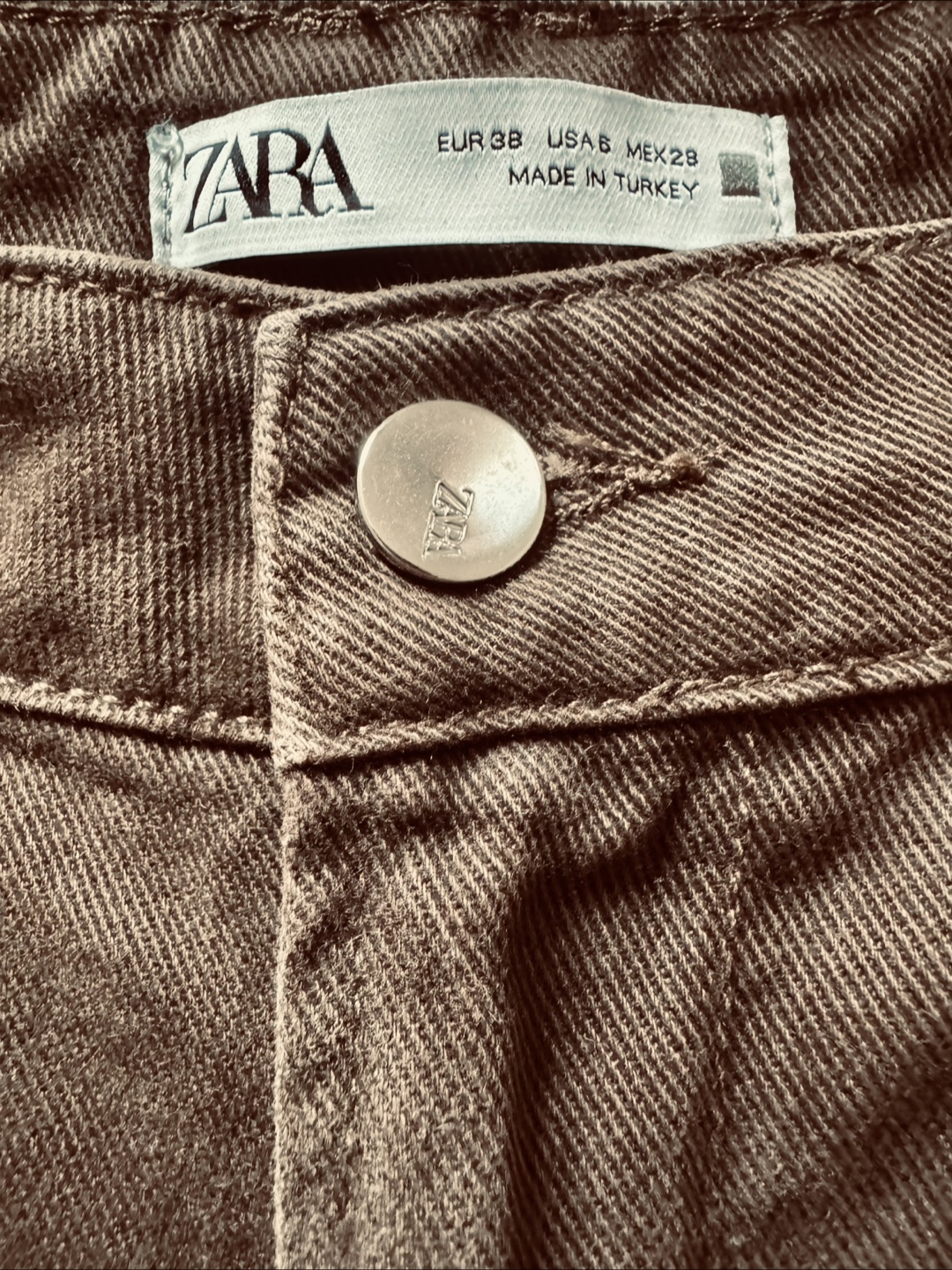Zara Brown Wide Leg Jeans - Size 6 - photo 3