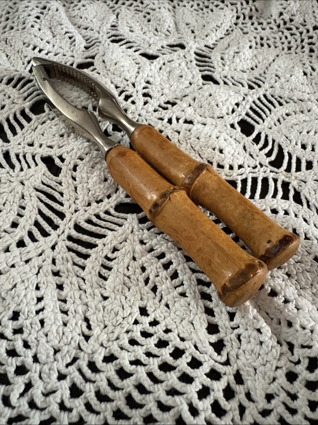 Vintage Nutcracker with Bamboo-Style Handles