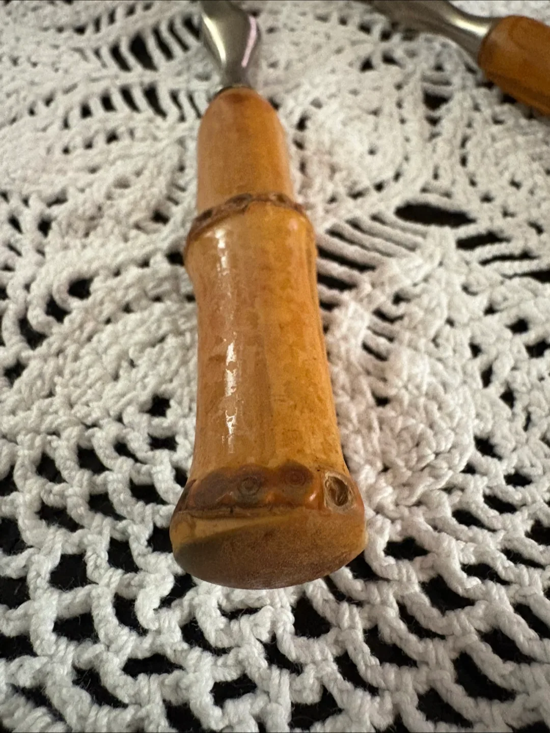 Vintage Nutcracker with Bamboo-Style Handles image indicator(2)