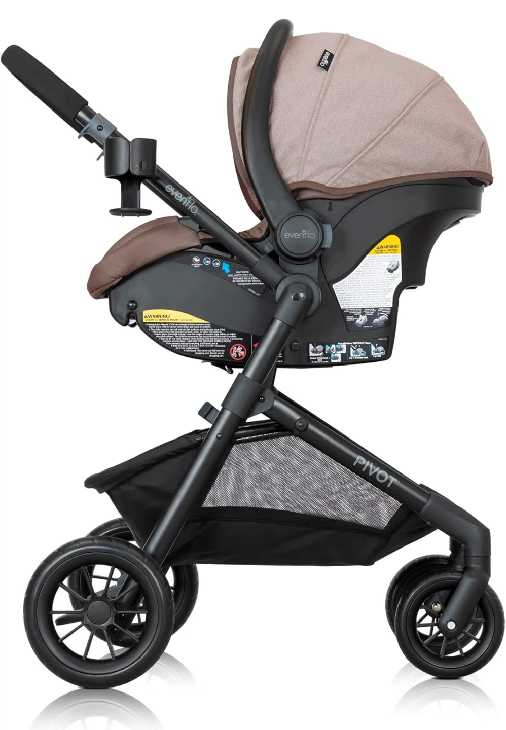 Evenflo Pivot Travel System – Stroller + Car Seat + Base - photo 3