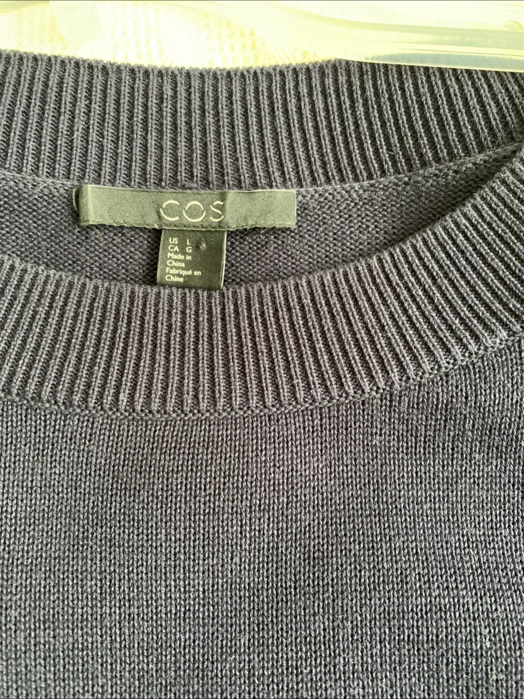 COS Navy Blue Knit Dress - Size L image indicator(2)