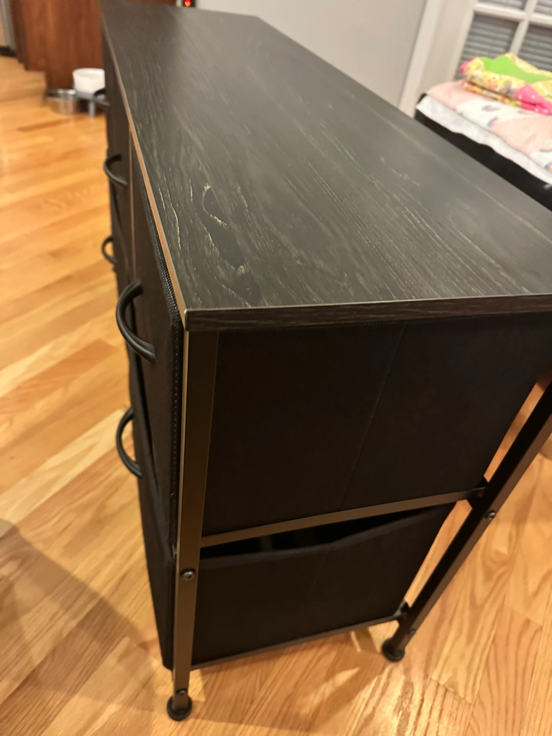 Black Storage Dresser with Fabric Drawers - photo 5