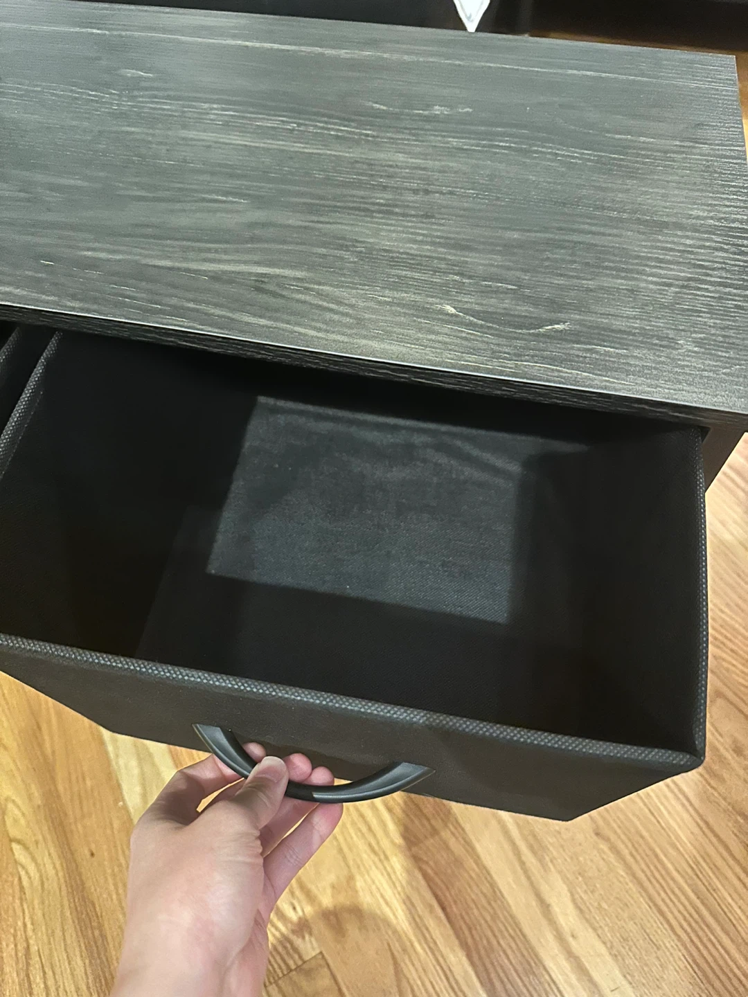 Black Storage Dresser with Fabric Drawers - photo 2
