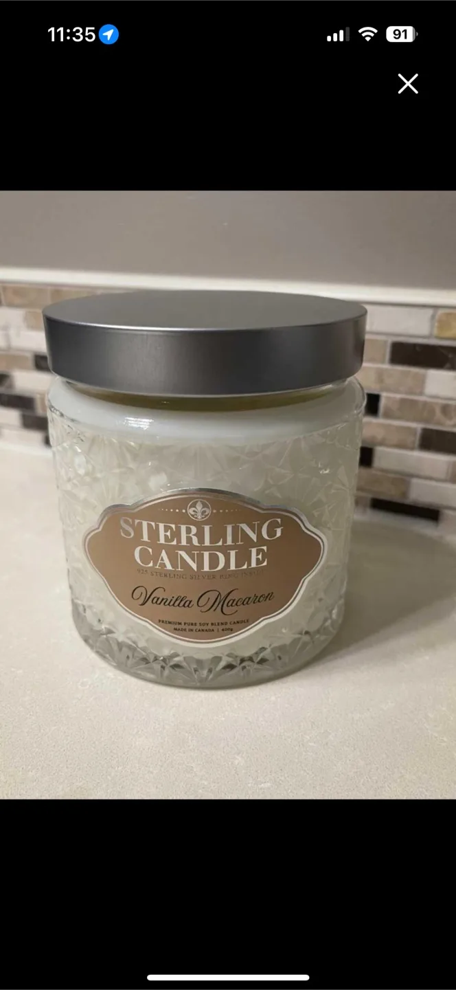Sterling Candle Vanilla Macaron thumbnail