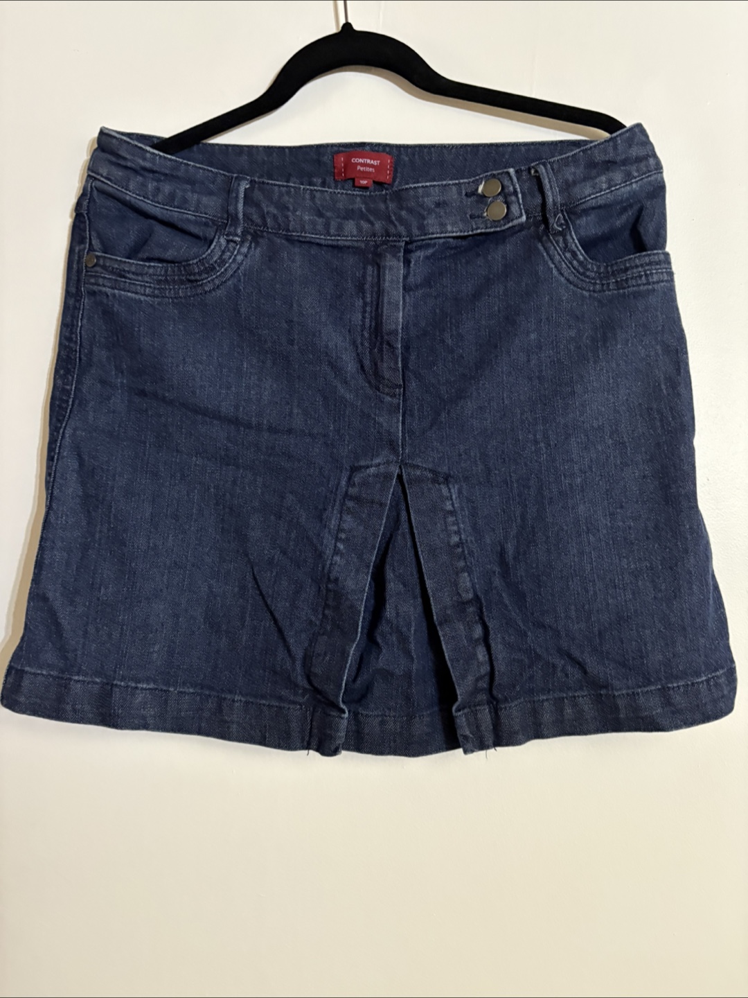 Contrast Petites Denim Skirt - 10P