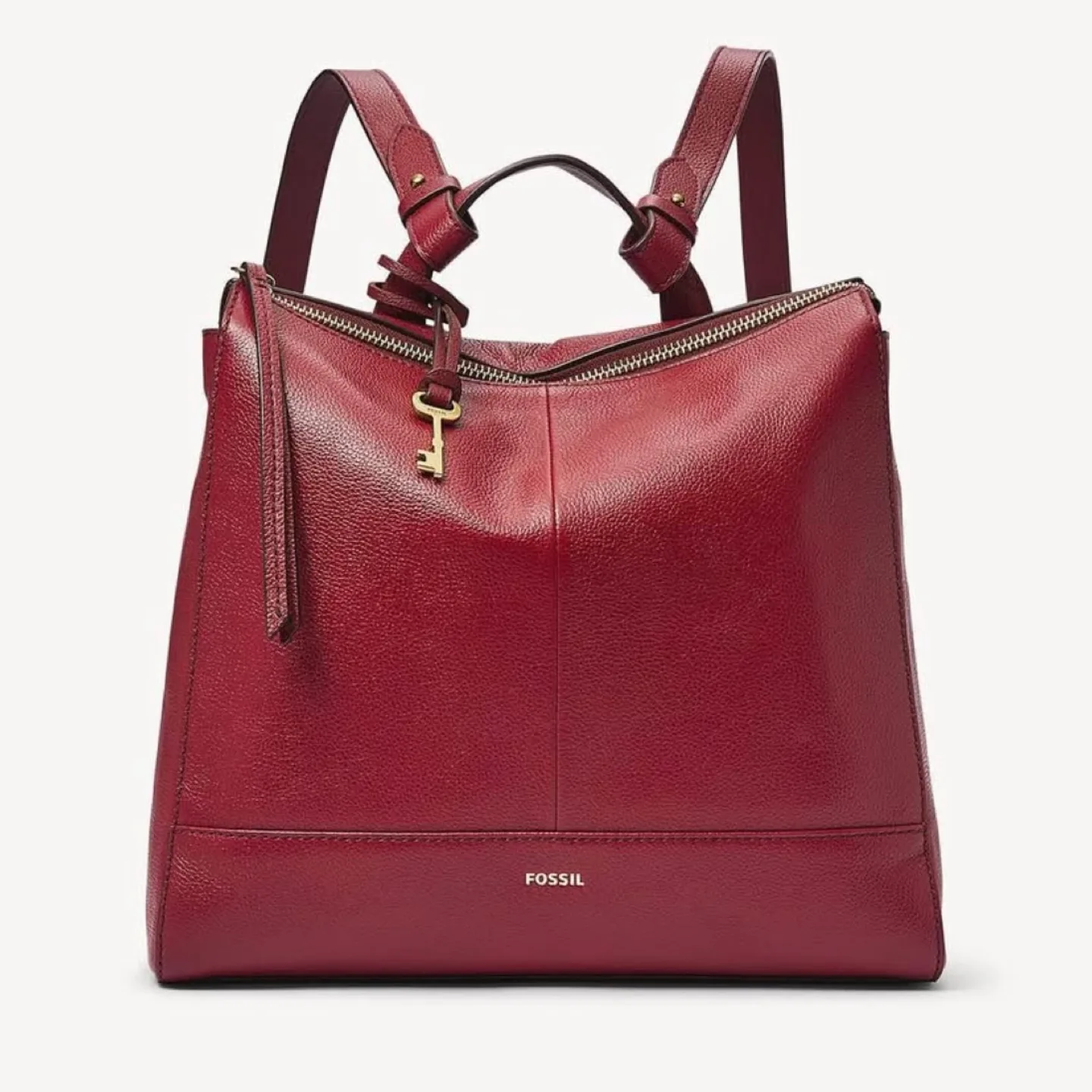 Fossil Red Elina Small Convertible Backpack thumbnail