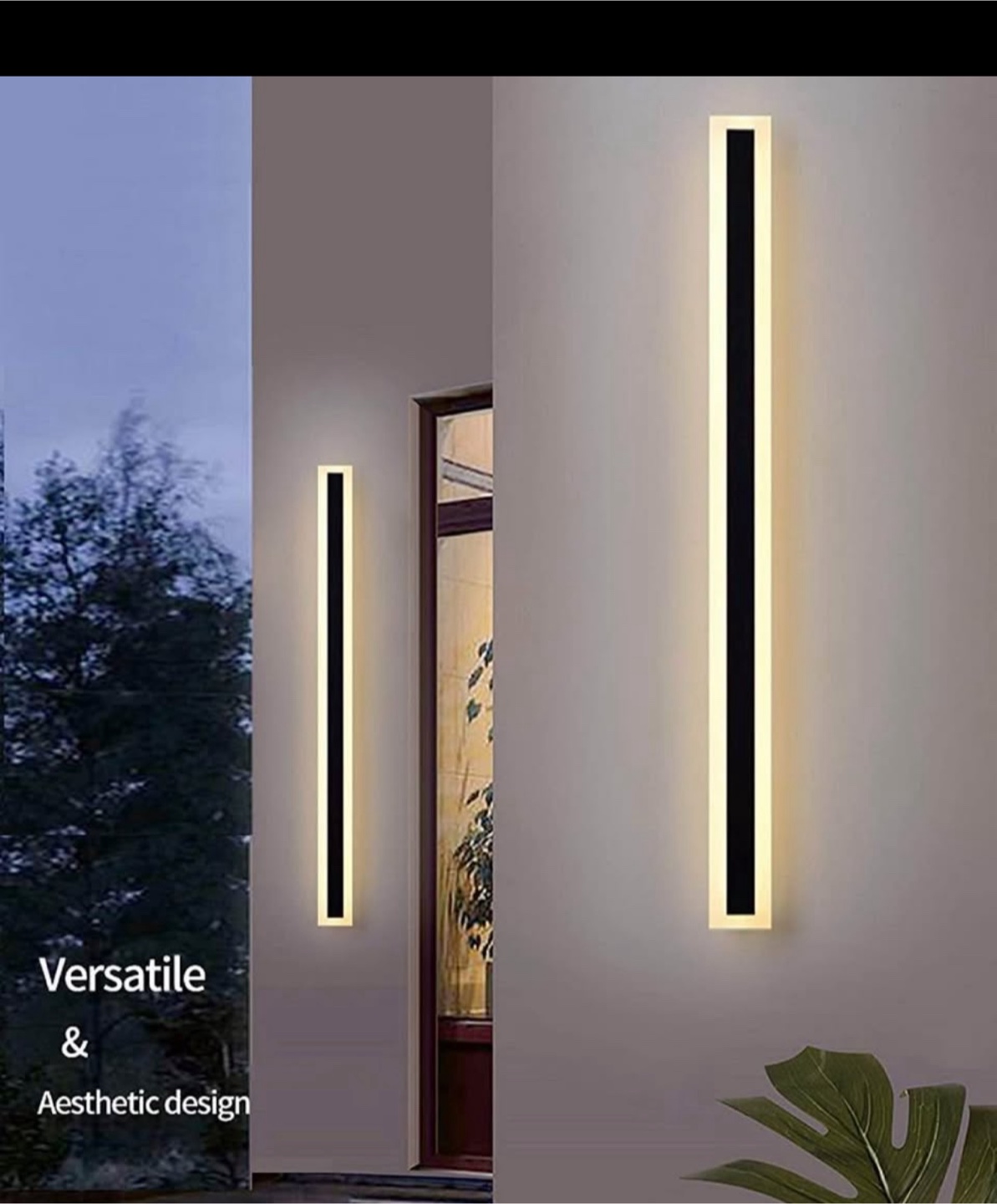 Modern Outdoor Wall Light (2 count)