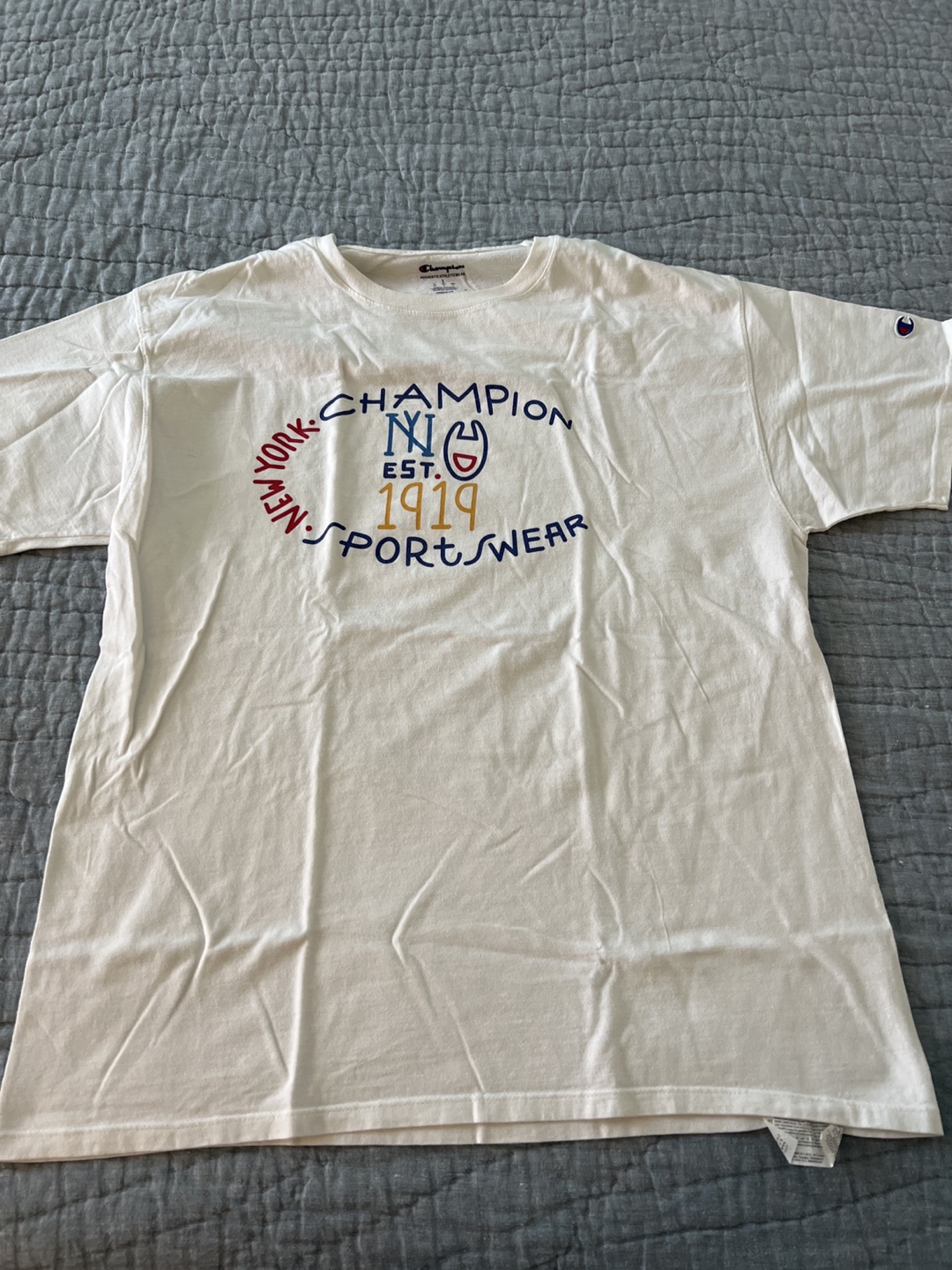 Champion T-Shirt, White, Size S