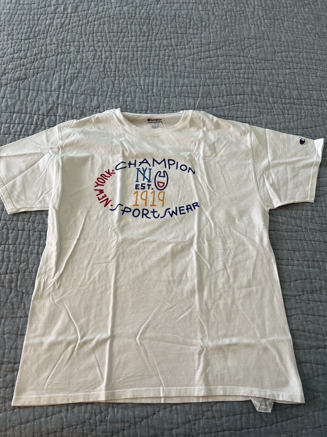Champion T-Shirt, White, Size S - photo 2