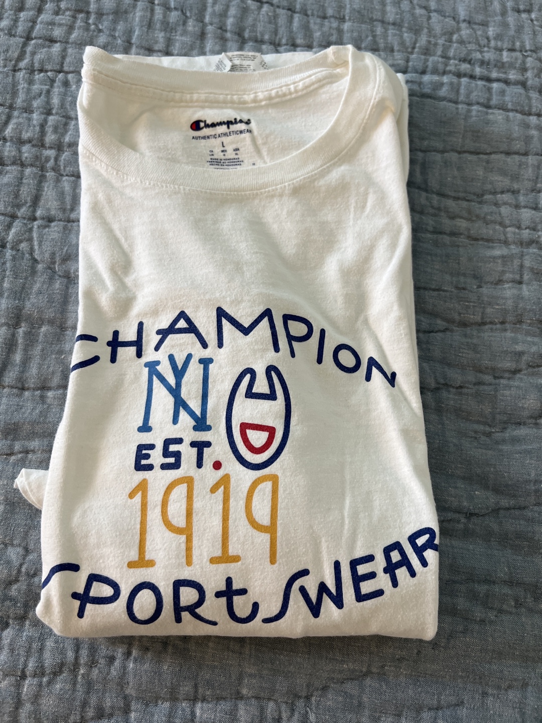 Champion T-Shirt, White, Size S - photo 3