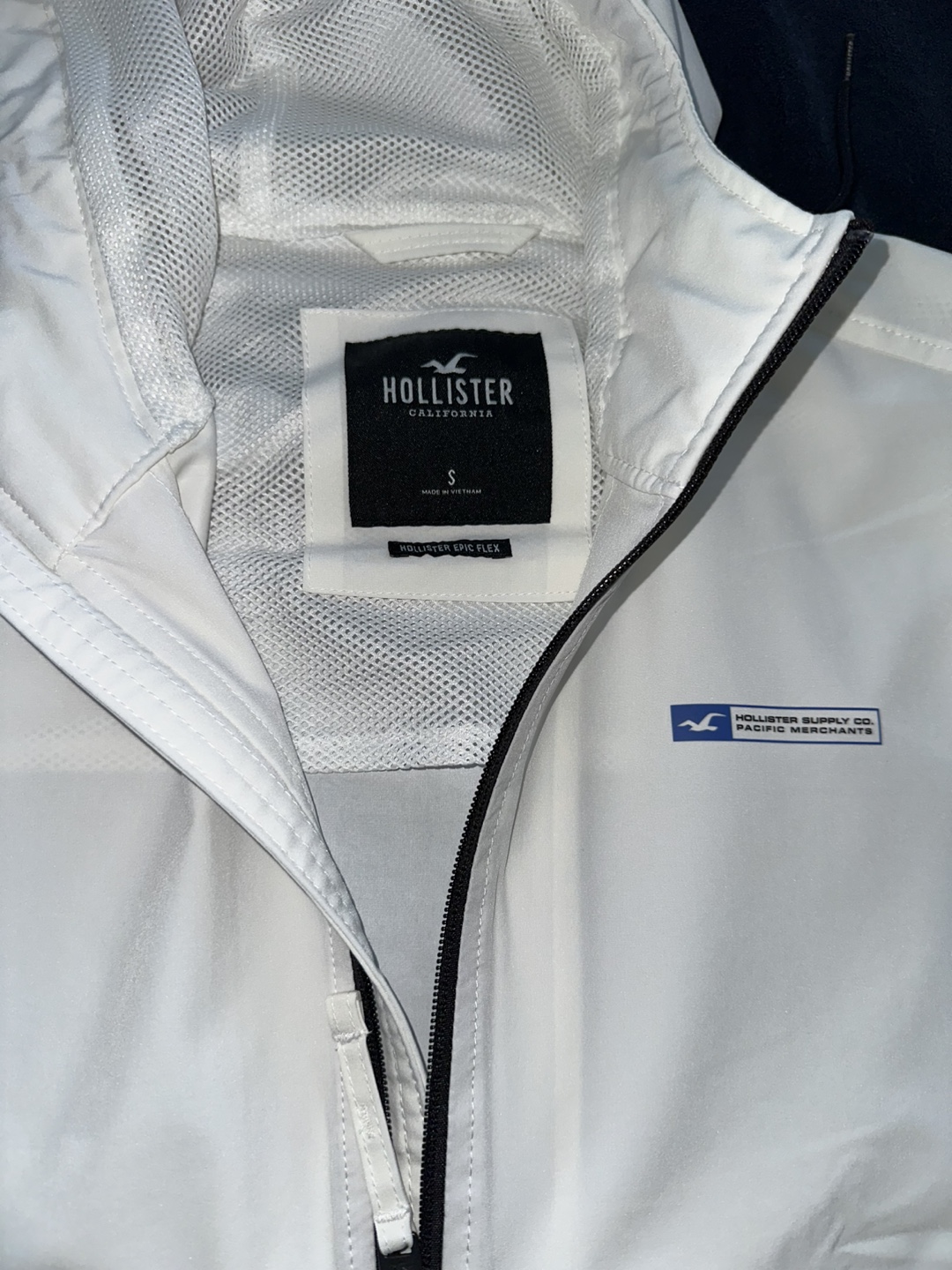 Hollister White Windbreaker - Size S - photo 2