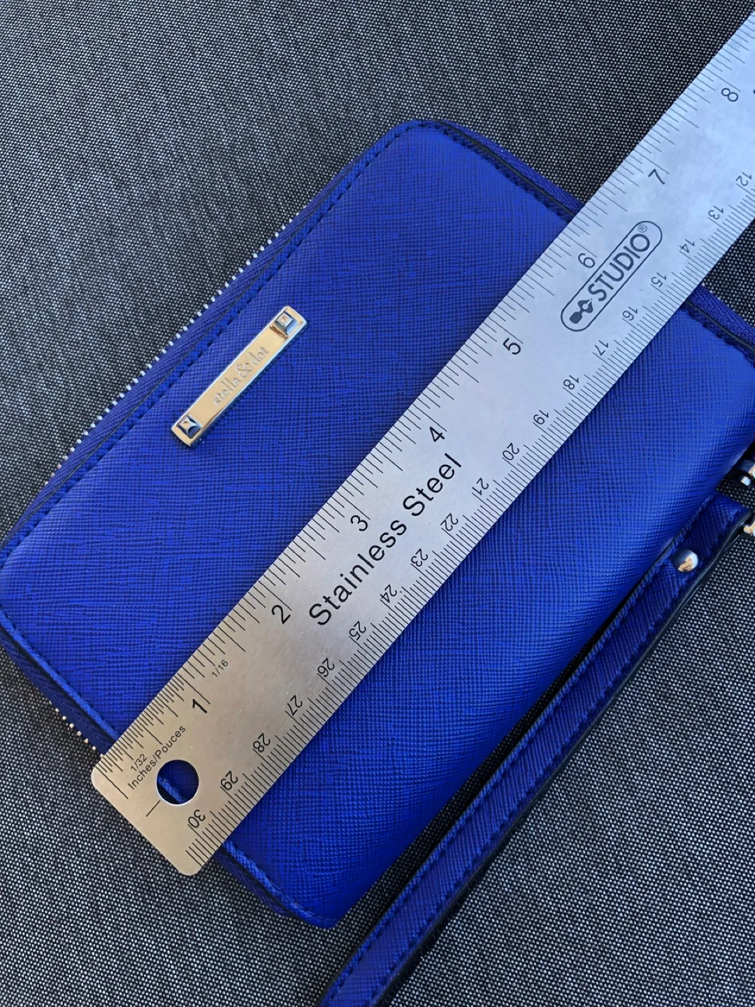 NWOT Stella & Dot Blue Wristlet Wallet image indicator(5)
