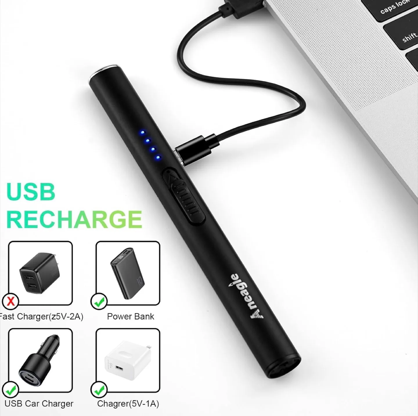 Electric candle Lighter - No Flame, Windproof! image indicator(6)